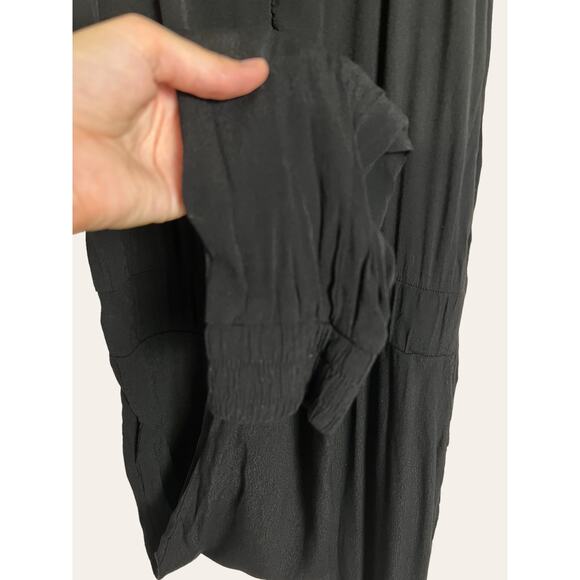 Monrow Black Crepe Basic Scoop Neck Sleeveless Jumpsuit Size Medium - Picture 10 of 11